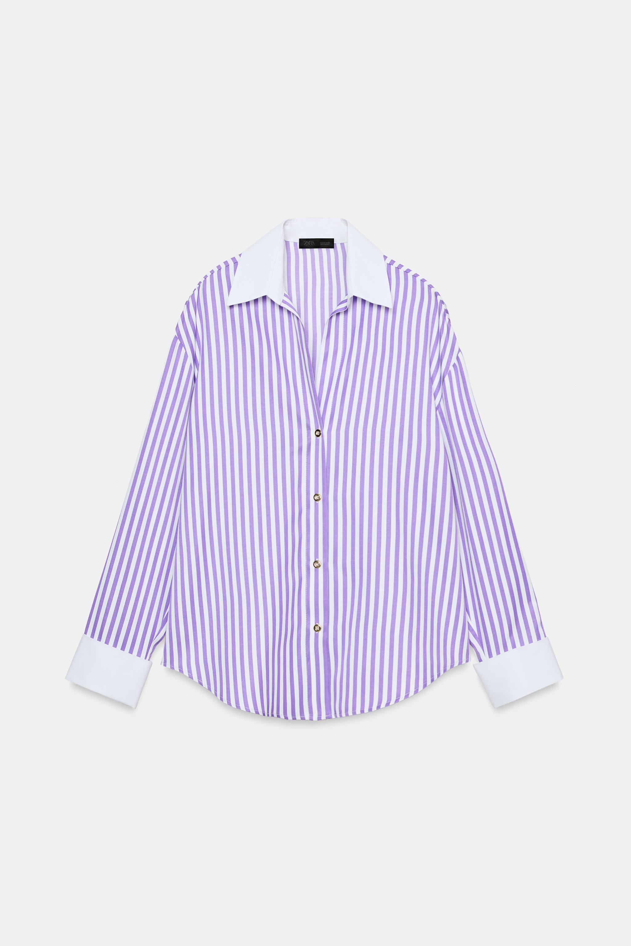 STRIPED POPLIN SHIRT